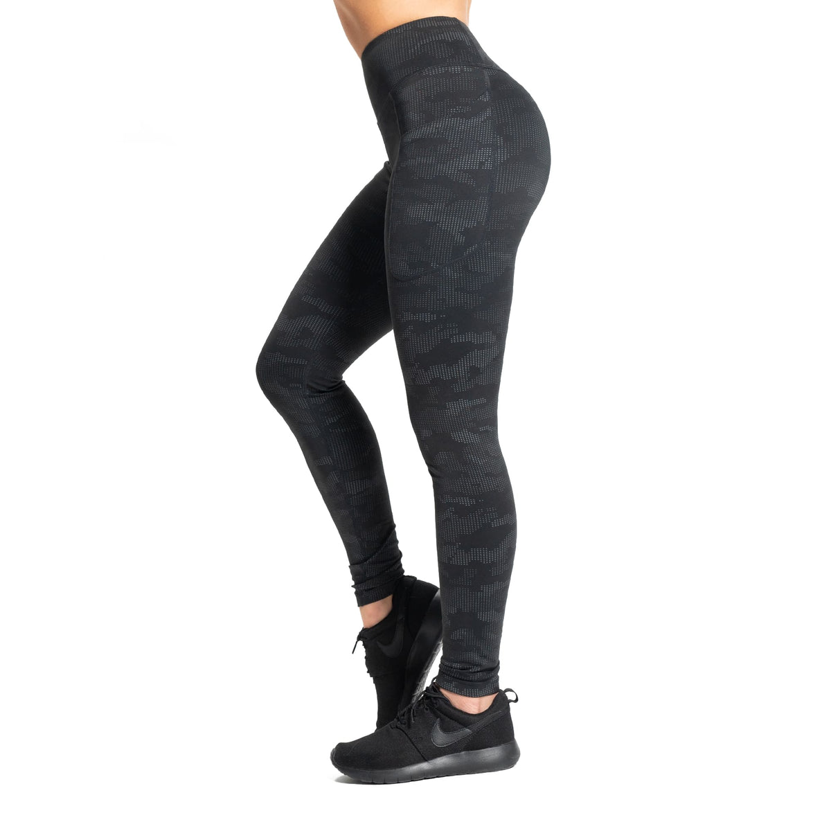 Absolute High-Waisted Pockets Leggings - Reflective Black Camo