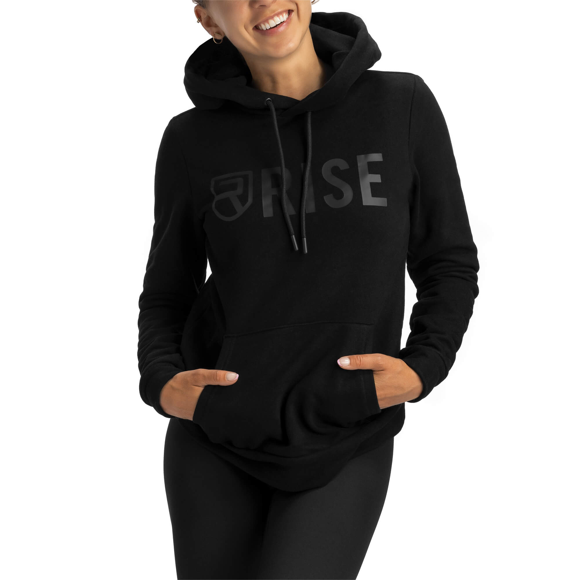 Women Signature Hoodie - Black on Black