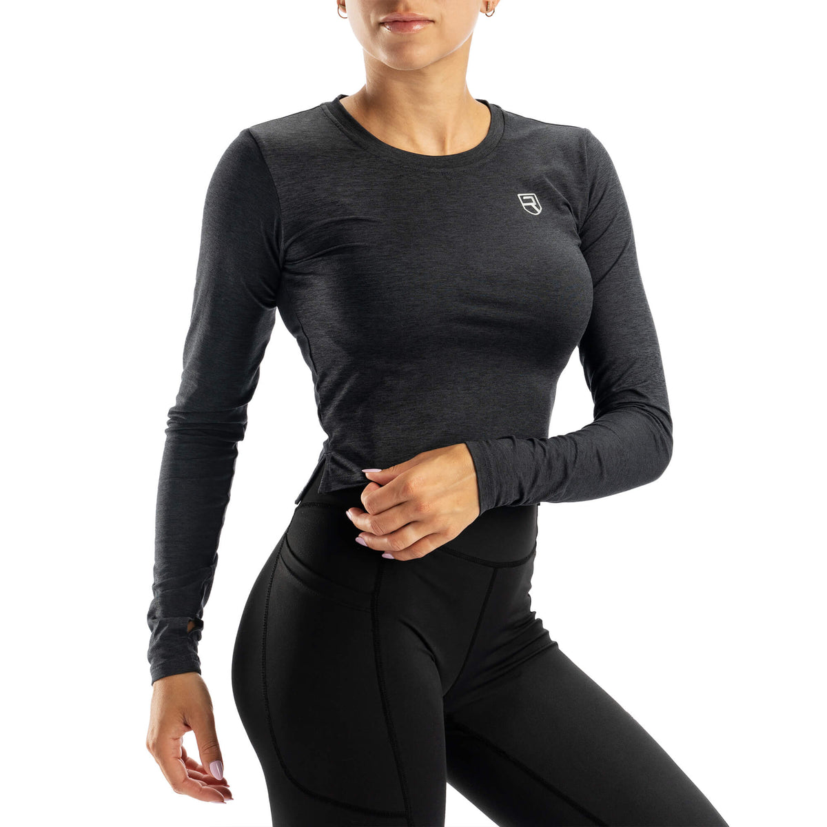 Softest Long Sleeve – Black Marl